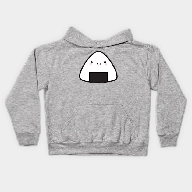 Kawaii Onigiri Rice Ball Kids Hoodie by marcelinesmith